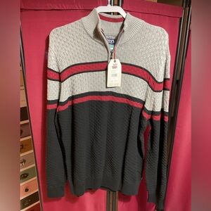 NWT Chaps Quarter Zip sweater Large
